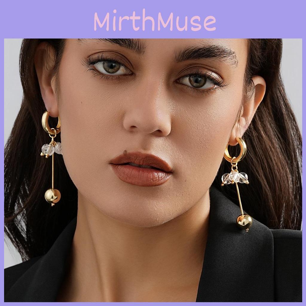 Modern Long Gold Chain Earrings For Women Featuring Geometric Alloy Design