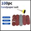 1 Inch 100 Sanding Paper Discs Pad 25mm 100-3000 Grit Abrasive Polishing Pad Kit For Dremel Rotary Tool Sandpapers Accessories