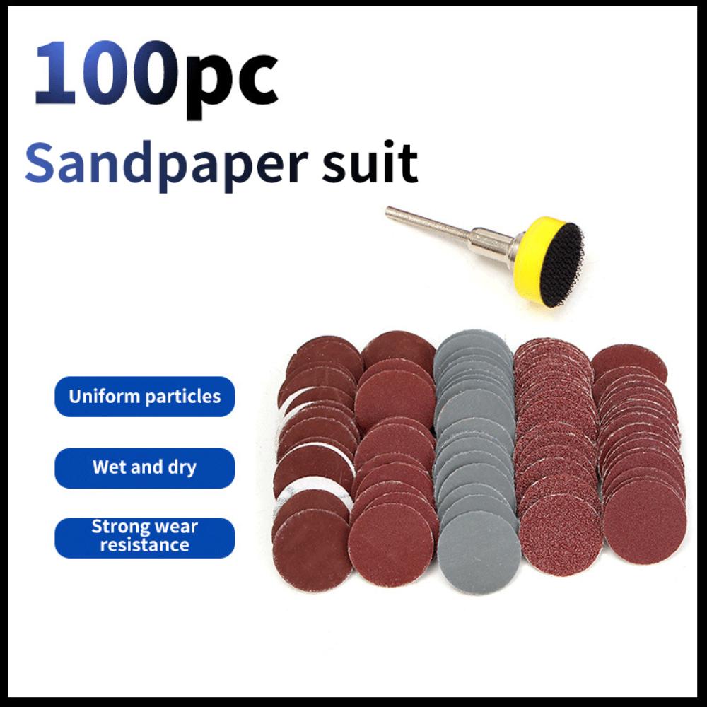 1 Inch 100 Sanding Paper Discs Pad 25mm 100-3000 Grit Abrasive Polishing Pad Kit For Dremel Rotary Tool Sandpapers Accessories