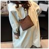 Women Suede Bucket Bag Faux Suede Shoulder Bag Large Capacity Women's Commuting Bags Retro Trendy Solid Color Tote Handbags 2025