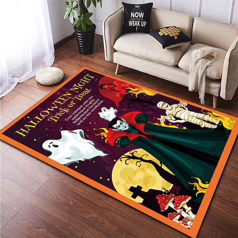 Halloween New Year Gift HD Printing Area Carpet, Living Room Sofa Decorative Carpet, Anti-skid Mat, Alfombras Direct Shipment