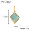 CARLIDANA Stainless Steel Colorful Natural Stone Charm Square Shapes Gold Color Pendants Jewelry Making DIY Necklace Accessories