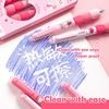 4Pcs Cartoon Erasable Gel Pens Kawaii Black Ink Quick-Drying Writing Smooth Elegant Neutral Pens Aesthetic Students Stationery