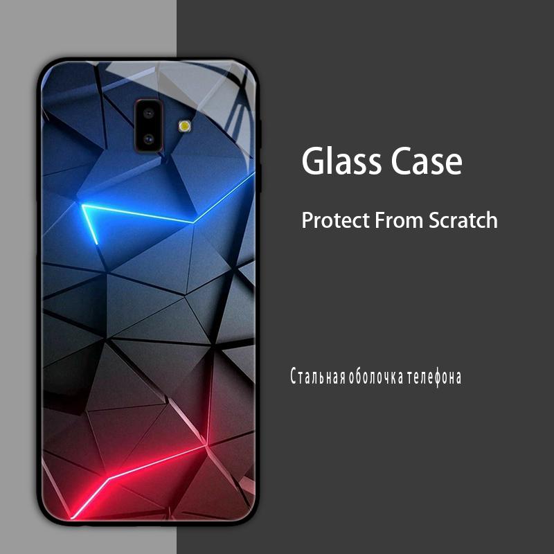 For Samsung J6 J6+ 2018 Case Cover Tempered Glass Case Hard Shockproof Coque Bumper For Samsung J4 Plus J7 2017 Protect Case