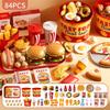 Children's Burger Kitchen Playset: Educational Role-Playing Toys with Hamburger, Fries, and More.