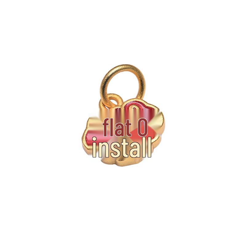 Copper-Plated Gold Enamel Peace Lock Key Pendant - Retro Festive Jewelry Charm Necklace Accessory