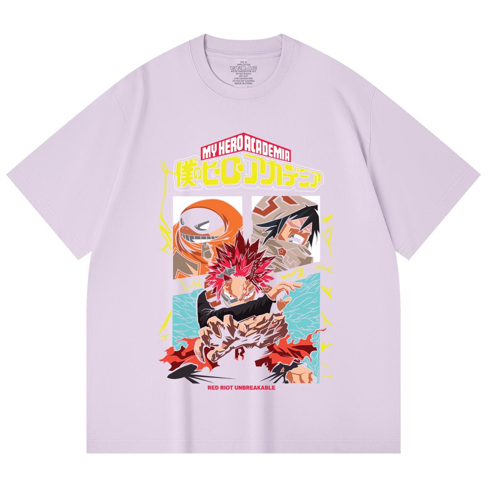 230 Gsm 100% Cotton My Hero Academia V20 Red Riot Print Unisex Heavy Cotton T Shirt