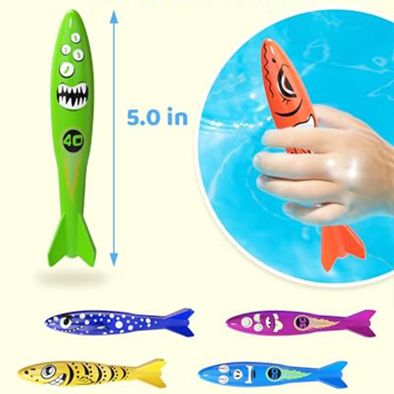 Children Diving Toy Plastic Kids Underwater Training Float Swimming Pool Accessories Torpedo Seaweed Summer Water Toys TMZ