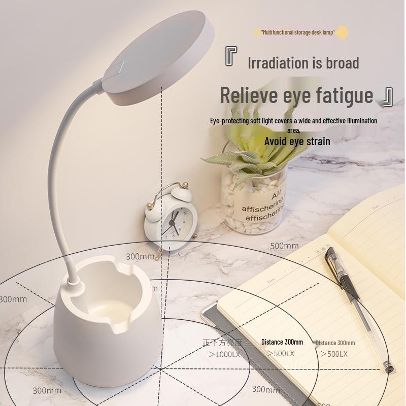 USB Bedside LED Eye-Protection Desk Lamp - Student Study, Dormitory, Reading & Night Light.