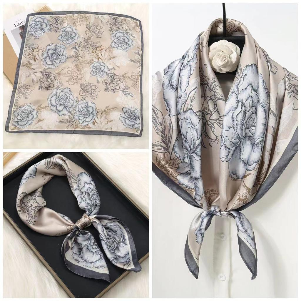 Eleganti Foulard di Seta da Donna Con Centinaia di Camicie, Assistenti di Volo, Decorazione Professionale, Protezione del Collo, Foulard, 70 Foulard Quadrati Piccoli.