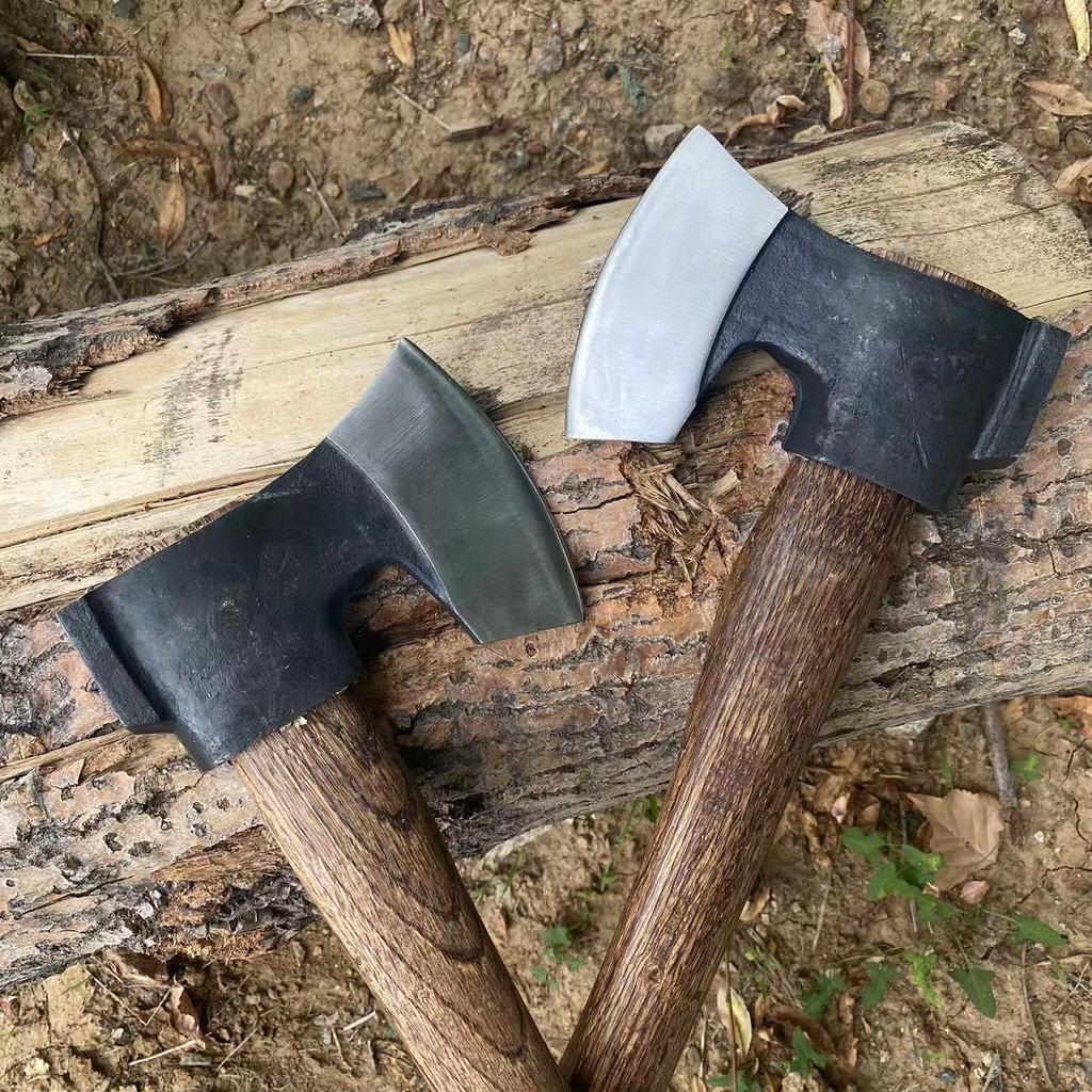 All-Steel Survival Axe: Forged for Chopping, Deboning, and Wood Cutting