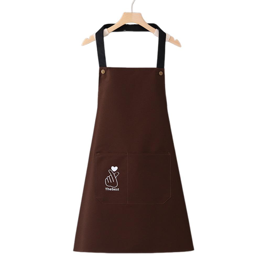 

Кухонный фартук с принтом сердца, однотонный, без рукавов, комбинезон, аксессуары для домашней уборки