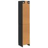 2 Piece Cabinet Set Black 33 x 34.5 x 87 cm Particleboard