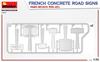 Miniart Scale French Pavement Road Sign Paris Plastic Model Kit MA35659 1/35 Set, 1930-1940, Region,