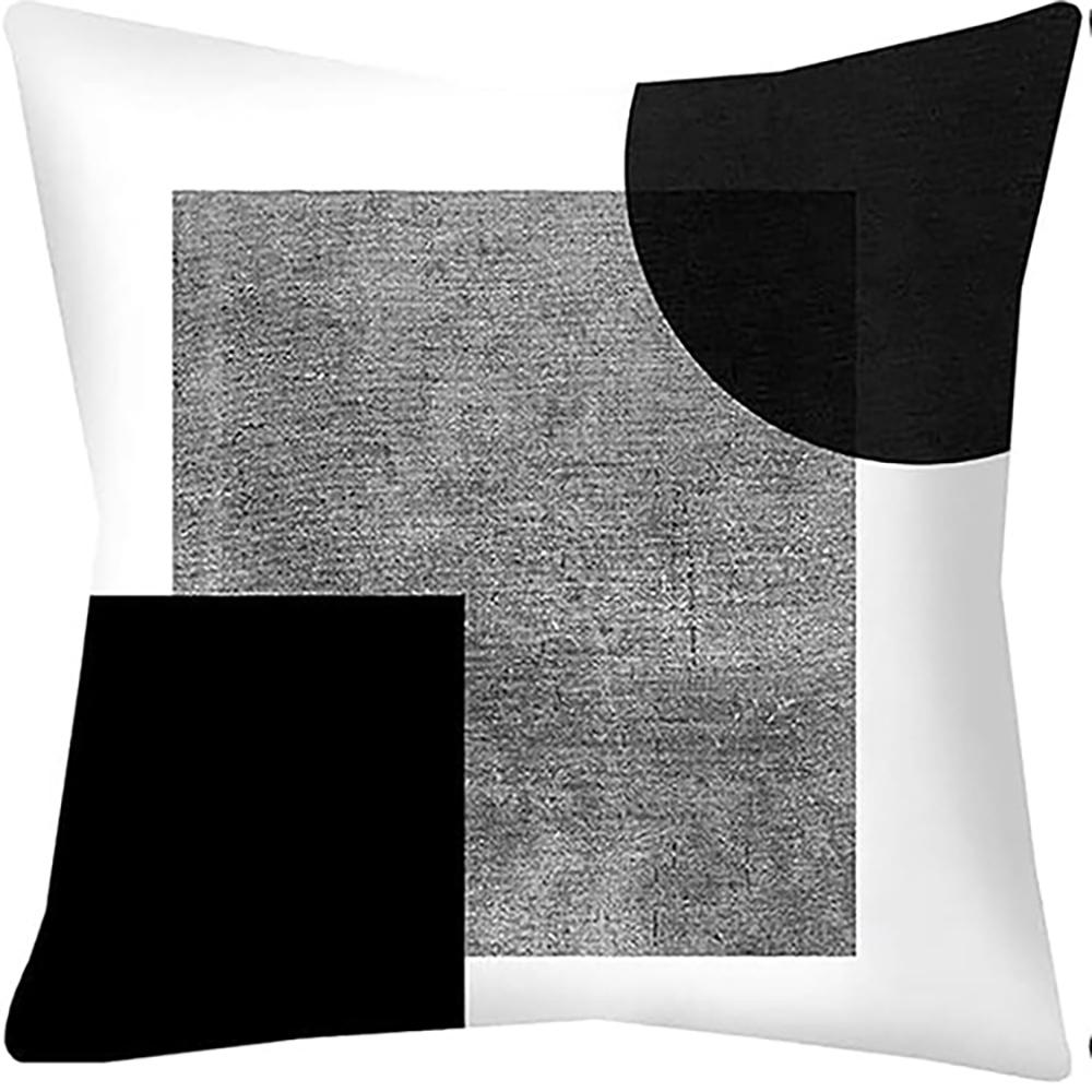 Modern Black and White Geometric Pattern Pillow Covers ,,sofa and Chair Cushion Covers, Home Bedroom Room Decoration