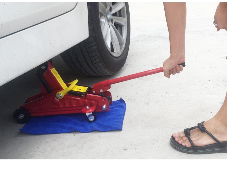 2 Ton Horizontal Hydraulic Car Jack for Tire Changes & Repairs