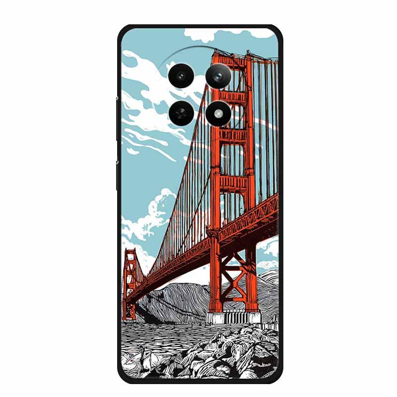 Realme 12 5G Phone Case: Embossed Color Painting, Drop-proof with Concave-convex Texture - 1 Piece