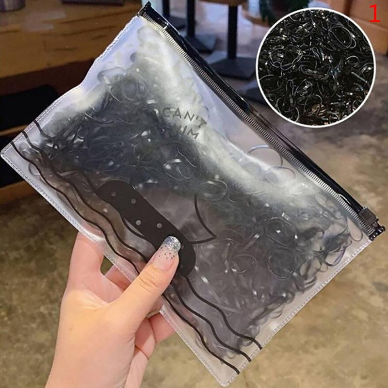 1000Pcs Disposable Rubber Bands Elastic Hair Ties Rings Band Kids Girl Ponytails