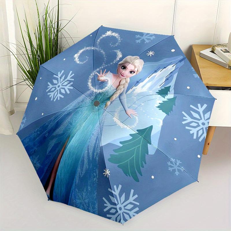 

Elsa,Frozen Themed Automatic Opening and Closing Folding Umbrella, Reinforced 8 Ribs, Compact Travel Design, Fashionable Folding Umbrella, V