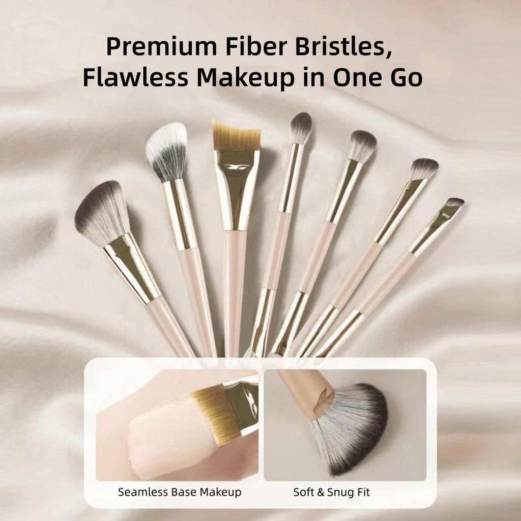 286- Makeup Brush Set - Foundation/Contour/Eyeshadow/Nose Contour/Stippling Brushes with Portable Case