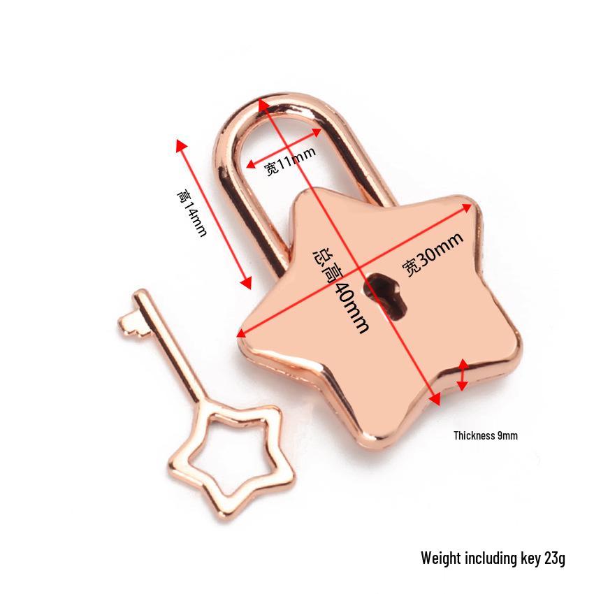 Alloy Star Lock for Drawers, Doors, Cabinets, Backpacks, and Luggage