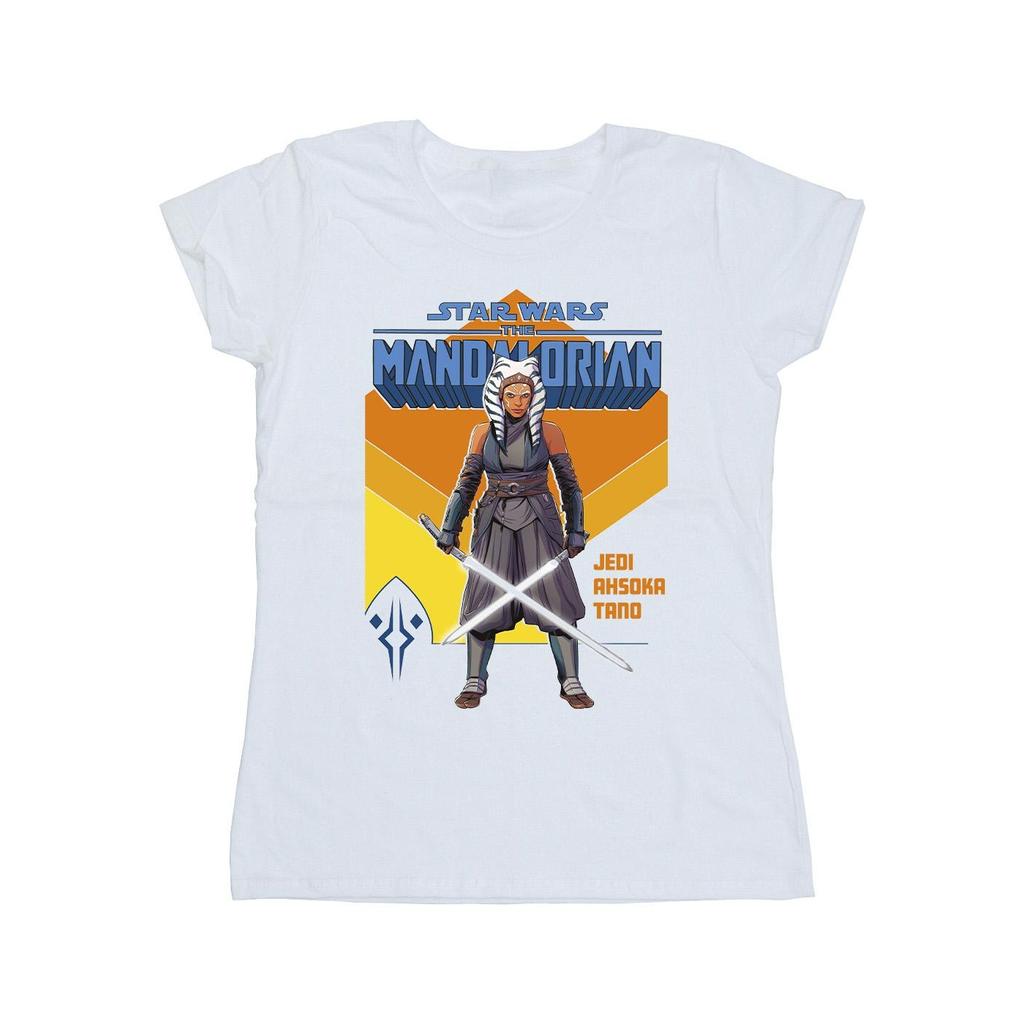 Star Wars Womens/Ladies The Mandalorian Jedi Ahsoka Tano Cotton T-Shirt