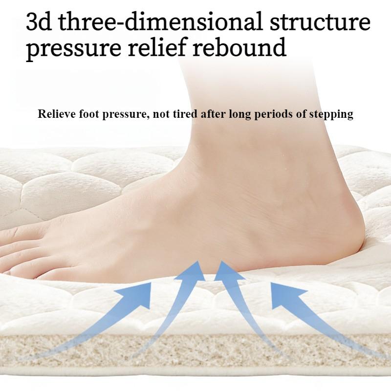 Tappetino da Bagno in Spandex con Memory Foam, Tappeto da Bagno a Nido d'Ape 3D con Supporto Antiscivolo in SBR, Super Assorbente Asciugatura Rapida, Tappetino per Doccia