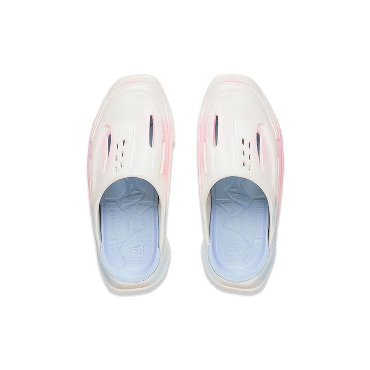 Li Ning CF Trail Series Hiking Slippers Wear Resistant Non Slip One Strap Unisex Slippers Pink White AGLT199-1
