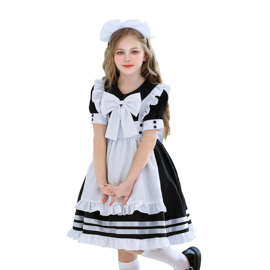 Halloween children's costume black maid costume girl children's clothing lolita dress princess girl lolita