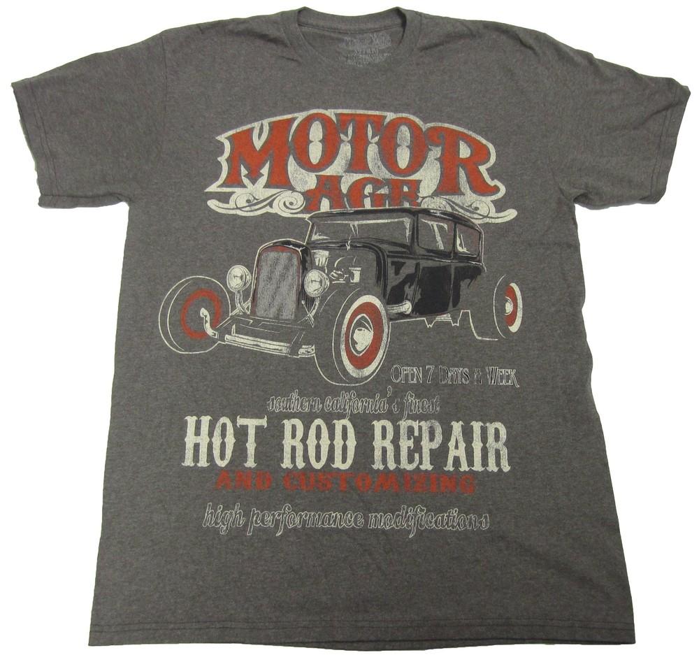 NEW Men's Heather Brown Hot Rod Repair Graphic T-Shirt Size M, XL, 2XL Unisex T-Shirt