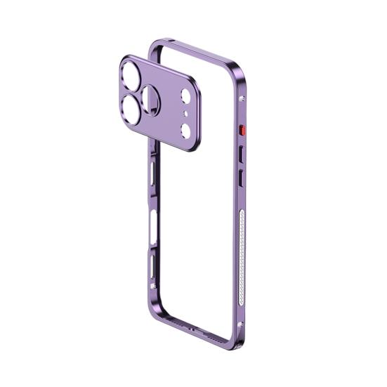 Metal Phone Case for IPhone 17/17 Pro/17 Max/17 Air Detachable Lens Cover & Heat Dissipation Phone Case Ultra-Thin Protective Frame with Hidden Strap
