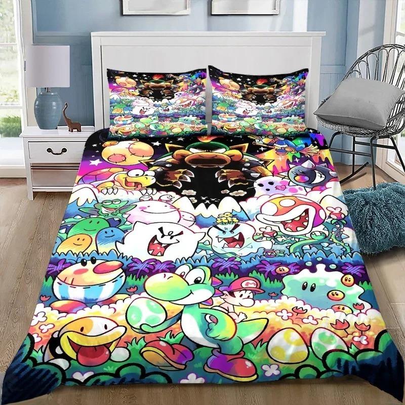 B-Boo Ghost Duvet Cover Pillowcase 3D Print King B-Boo Bedding Set Bedroom Bed Twin Full Queen Size for Kids Children Room gift