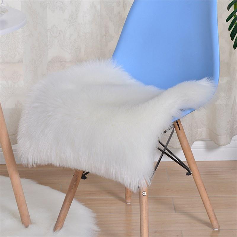 Australian Winter Faux Wool Plush Seat and Sofa Cushion, Chair Pad, and Bedroom Rug Floor Mat