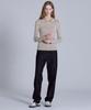 BASIC HOUSE Women'S Collared Long Sleeve Sweater Beige Lykt7203