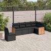 VidaXL Garden Lounge Set with Cushions 6 Pcs, Patio Sofas, Patio Furniture Set, Outdoor Furniture, Black 3227693