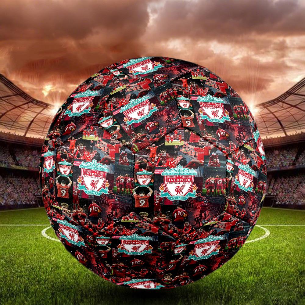 Liverpool F.C. Druckgröße 5 Fußball, Standard-Spielball für Sportspiele und Mannschaftstraining, Ideales Geschenk für Fußballfans