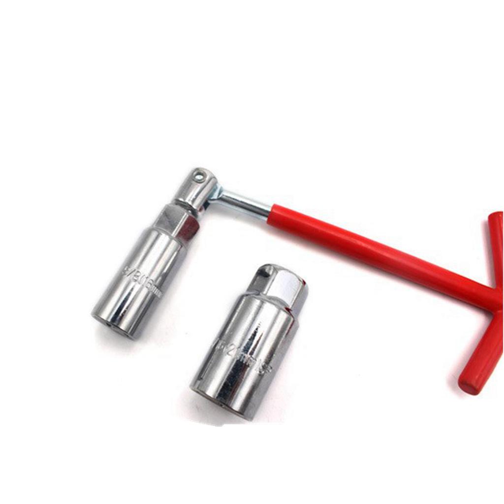 3-Piece T-Handle Spark Plug & Tire Socket Wrench Set (3/8")