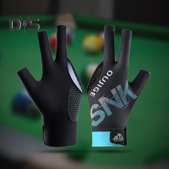 Billiard Pool Gloves 3 Finger Design Left Hand Snooker Cue Sport Glove Breathable Elastic Billiard Gloves for Men Women
