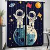 Cartoon Astronaut Printed Curtains, Pole Bag Curtains 42*84, Bedroom And Living Room, Home Decoration, Room Decoration