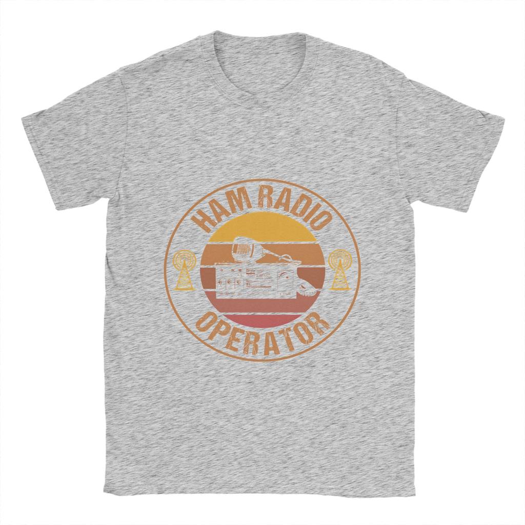 Cool Vintage Ham Radio  T-Shirts for Men Round Neck Pure Cotton T Shirts  Short Sleeve Tee Shirt Adult Clothing