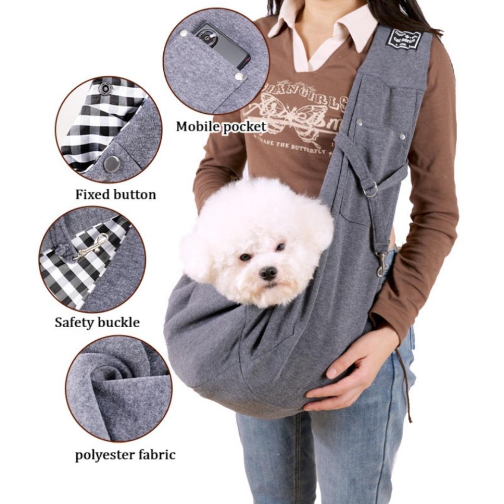 Pet Shoulder Bag with Mobile Phone Pocket New Crossbody Cat Bags Dog Outing Bags Portable Pet Backpack Simplicity Pets Supplies