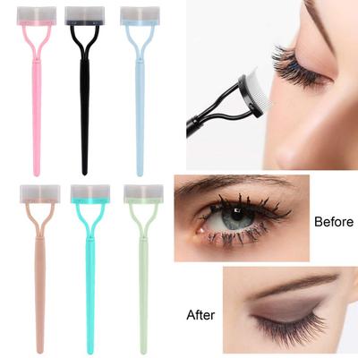 Tragbarer gebogener Wimpernkamm Ergonomische Stahlzähne Wimperntrenner Werkzeug Frauen Mädchen Wimper