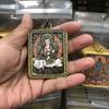 Men and Women Lucky Talisman Decorative Pendant Alloy Material Buddhist Figure Painting Thangka Wealth Luck Feng Shui Decor