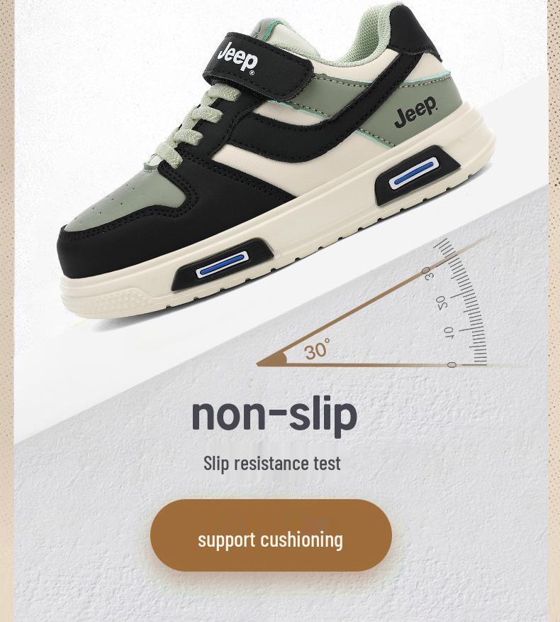 Jeep Girls' Waterproof Leather Skate Shoes - 2025 Autumn/Winter Trend