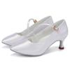 Adult Womens Modern Dance Shoes Adult Women High Heels Silk Waltz Latin International Standard Dance Shoes