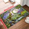 Dinosaur World 3D Rug for Kids' Playroom Jurassic AdventureCarpetwithPrehistoricCreatures Anti Slip Carpet Can Be Machine Washed