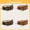 Color Solid Fashion Gold Buckle Women Casual Suede Waist Belt For Daily Use