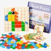 Wooden Mosaic Puzzle Toy Montessori Kids Wooden 3D Geometric Shape Jigsaw Puzzle Board Set Baby Early Education Toys For