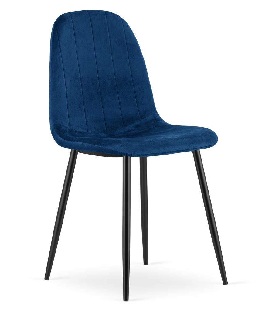 PADVA Chair - Navy Blue Velvet / Black Legs X 1