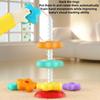 Irregular Square Rotating Screw Bolt Toys Rainbow Tower Stacking Rainbow Tower  Infant